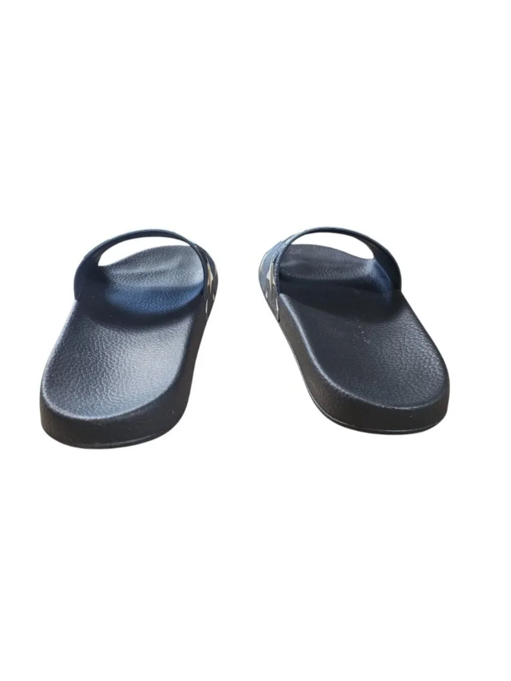 Valentino Garavani Camo Star Print Rubber Slides EU 46 US 13 UK 12 Black Blue